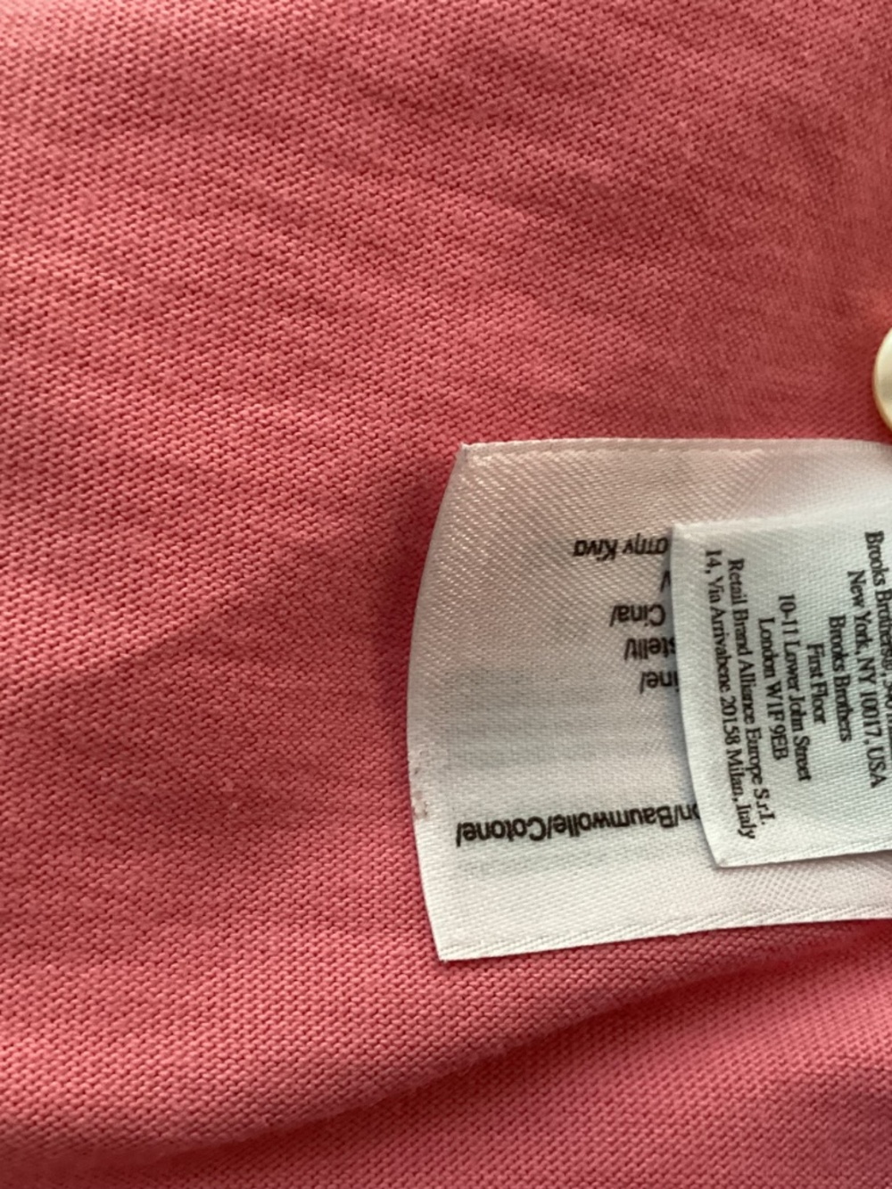 BROOKS BROTHERS 346 LARGE ORIGINAL FIT SALMON PINK POLO SHIRT SHORT SLEEVE - Picture 7 of 8